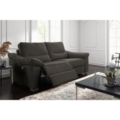 Wayfair black on sale leather sectional